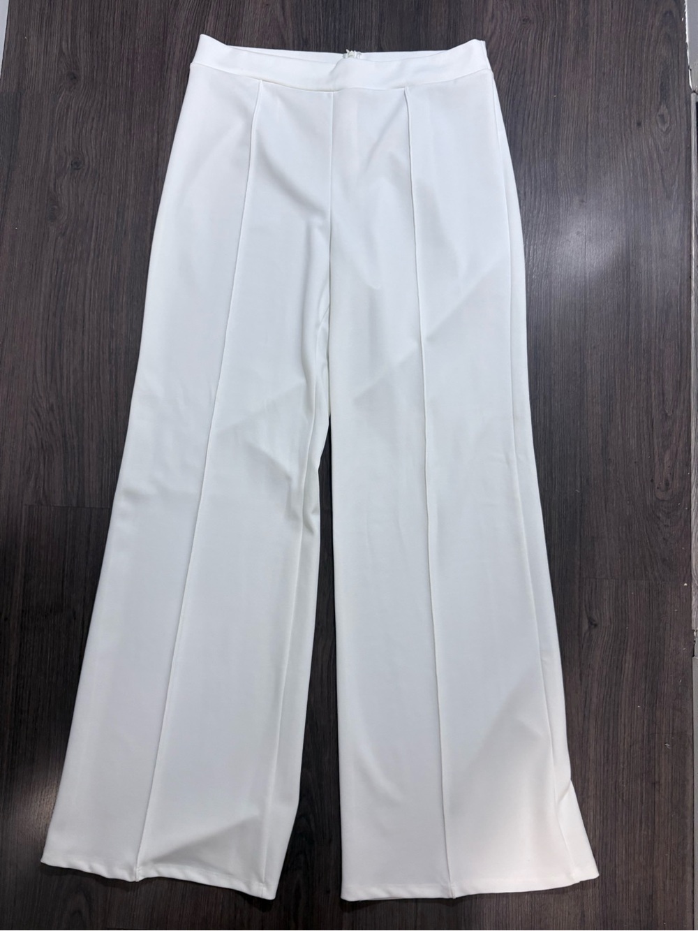 Fashion Nova White Wide-Leg Dress Pants